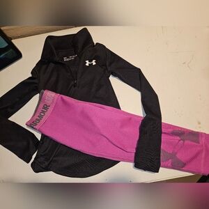 Under Armour Black and Pink Activewear Set